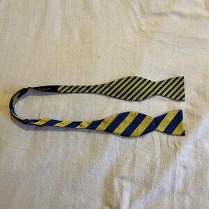 Double Sided Gold and Blue 100% Silk Bowtie